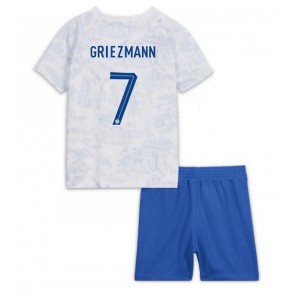 Maillot de foot France Antoine Griezmann #7 Extérieur enfant Monde 2022 Manches Courte (+ pantalon court)